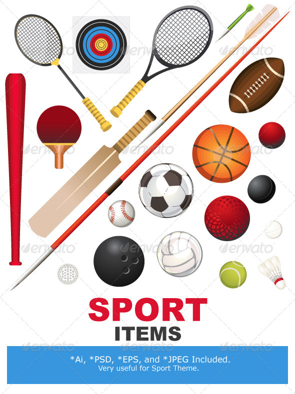 Sports Equipment by branca_escova GraphicRiver